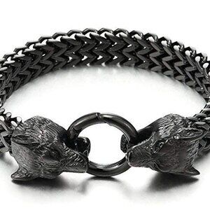 Wolf Punk Gothic Bikers Bracelet